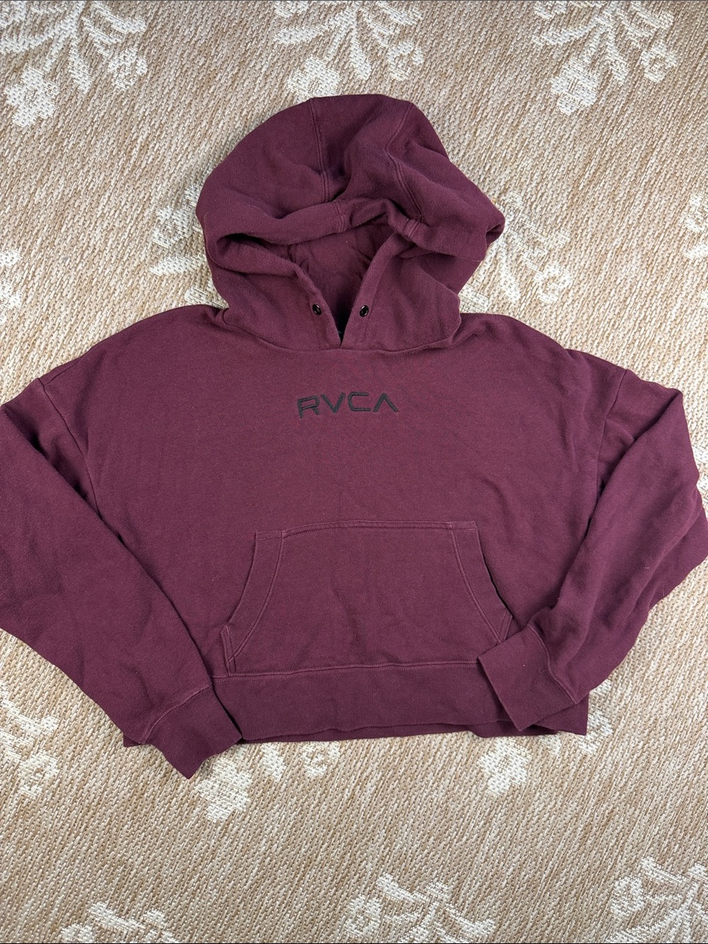 RVCA Maroon Sweatshirt Hood Interior